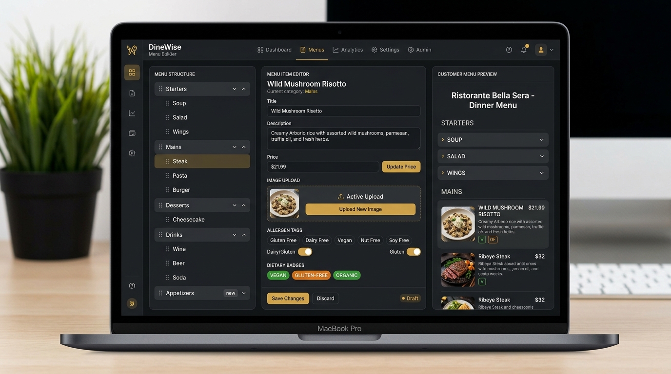 AI-Powered Menu Builder